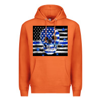 Carrot police flag patriotic skull Premium Hoodie - TumblerDesignByShophia