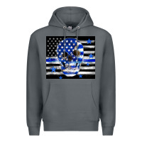 Rock police flag patriotic skull Premium Hoodie - TumblerDesignByShophia