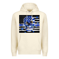 Sandshell police flag patriotic skull Premium Hoodie - TumblerDesignByShophia