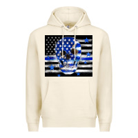 Tofu police flag patriotic skull Premium Hoodie - TumblerDesignByShophia