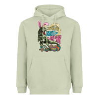 Matcha Happy Easter Day T-rex Heavyweight Hoodie - NancyCooperArtShop