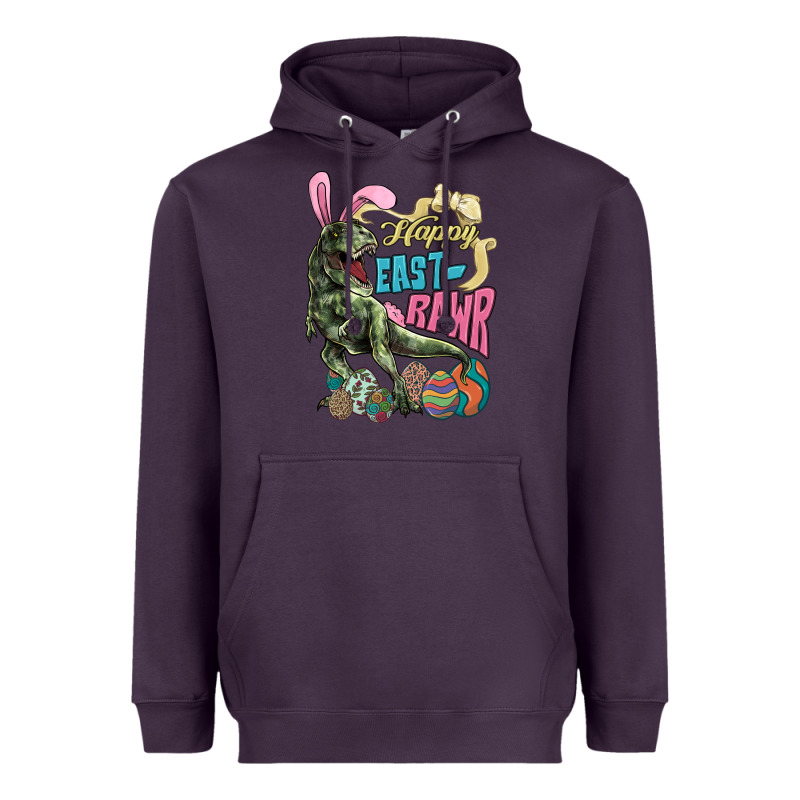 Happy Easter Day T-rex Heavyweight Hoodie by NancyCooperArtShop | Teevron