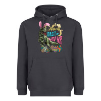 Smoke Happy Easter Day T-rex Heavyweight Hoodie - NancyCooperArtShop