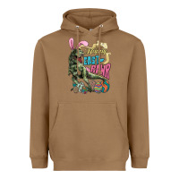 Toasted Coconut Happy Easter Day T-rex Heavyweight Hoodie - NancyCooperArtShop