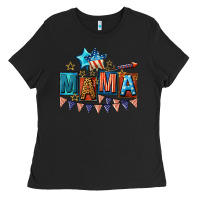 Black All American Mama 4th of July Ladies Tee - CowGirlArtShop