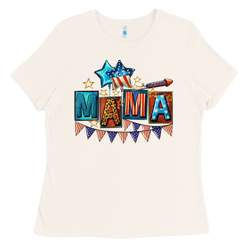 All American Mama 4th Of July Ladies Tee by CowGirlArtShop | Teevron