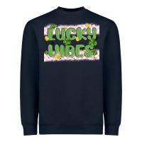 Navy lucky vibes Heavyweight Sweatshirt - MaliasSmallBusiness