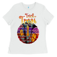 White trick treat black Ladies Tee - JahusDesignShop