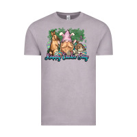 Vintage Zinc Gnome Bunny Happy Eater Day Vintage Tee - NancyCooperArtShop