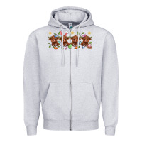 Heather Grey easter day baby heifers Zipper Hoodie - Artiststas