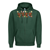 Sports Green easter day baby heifers Zipper Hoodie - Artiststas