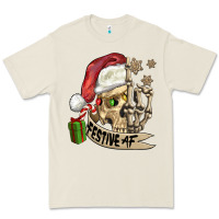 Bone festive af christmas skull Premium Tee - FaDigitalArtStudio