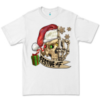 White festive af christmas skull Premium Tee - FaDigitalArtStudio