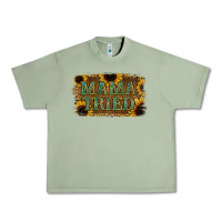 Oil Green Sunflower Leopard Mama Tried Urban Heavy Tee - Jasminsmagicworld
