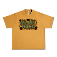 Peanut Butter Sunflower Leopard Mama Tried Urban Heavy Tee - Jasminsmagicworld