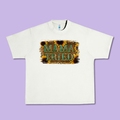 Sunflower Leopard Mama Tried Urban Heavy Tee Designed By Jasminsmagicworld