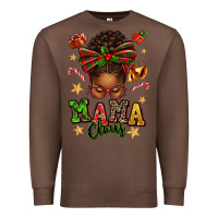 Chestnut mama claus afro messy bun Premium Sweatshirt - texasbilliewilder