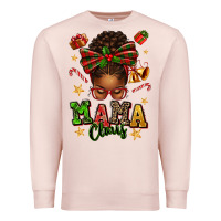 Pale Pink mama claus afro messy bun Premium Sweatshirt - texasbilliewilder