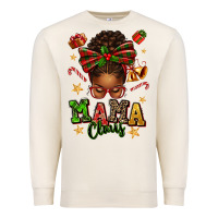 Sandshell mama claus afro messy bun Premium Sweatshirt - texasbilliewilder
