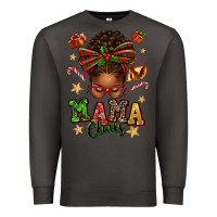 Smoke mama claus afro messy bun Premium Sweatshirt - texasbilliewilder
