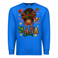 True Royal mama claus afro messy bun Premium Sweatshirt - texasbilliewilder