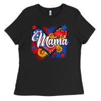 Black American mama heart Ladies Tee - Neo Western