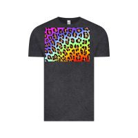 Vintage Black leopard background rainbow 3200x2400 Vintage Tee - AdoDesignShop