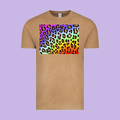 Leopard Background Rainbow 3200x2400 Vintage Tee Designed By Adodesignshop