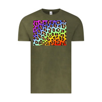 Vintage Olive leopard background rainbow 3200x2400 Vintage Tee - AdoDesignShop