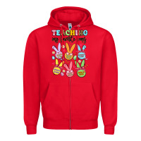 Red teaching my favorite peeps Zipper Hoodie - Artiststas