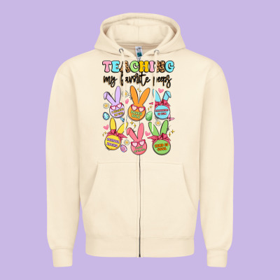 Teaching My Favorite Peeps Zipper Hoodie Designed By Artiststas