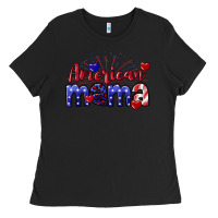 Black American Mama 4th of july Ladies Tee - CowGirlArtShop