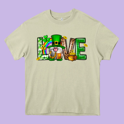 Love St. Patricks Day Heavy Core Tee Designed By Neo Western