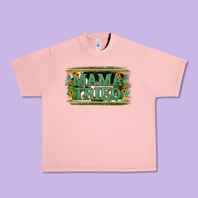 Cowhide Serappe Sunflower Mama Tried Urban Heavy Tee Designed By Jasminsmagicworld