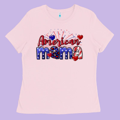 American Mama 4th Of July Ladies Tee Designed By Cowgirlartshop
