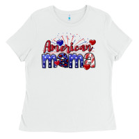 White American Mama 4th of july Ladies Tee - CowGirlArtShop