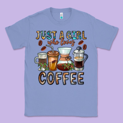 Just A Girl Who Loves Coffee Classic Tee Designed By Cowhidedigitalart