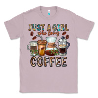 Lilac Just A Girl Who Loves Coffee Classic Tee - CowhideDigitalArt