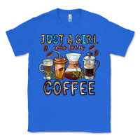 True Royal Just A Girl Who Loves Coffee Classic Tee - CowhideDigitalArt