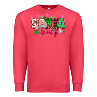 Cardinal santa baby pink christmas Premium Sweatshirt - texasbilliewilder