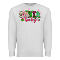 Dove Grey santa baby pink christmas Premium Sweatshirt - texasbilliewilder