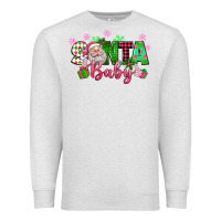 Oatmeal Heather santa baby pink christmas Premium Sweatshirt - texasbilliewilder