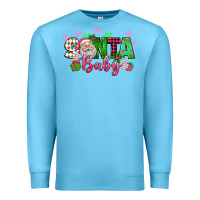Ocean Blue santa baby pink christmas Premium Sweatshirt - texasbilliewilder