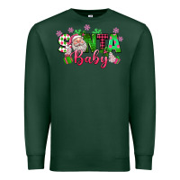 Sports Green santa baby pink christmas Premium Sweatshirt - texasbilliewilder
