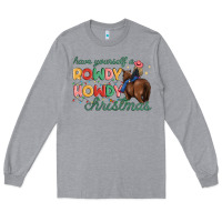 Heather Grey have yourself a rowdy howdy christmas Long Sleeve Tee - MaliasSmallBusiness