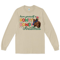Mushroom have yourself a rowdy howdy christmas Long Sleeve Tee - MaliasSmallBusiness
