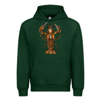 Forest Green Crawfish Urban Hoodie - FaDigitalArtStudio