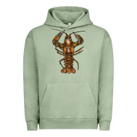 Pigment Oil Green Crawfish Urban Hoodie - FaDigitalArtStudio