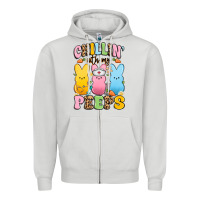 Dove Grey chillin' with my peeps nurse Zipper Hoodie - Artiststas
