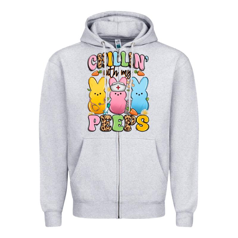 Chillin' With My Peeps Nurse Zipper Hoodie by Artiststas | Teevron